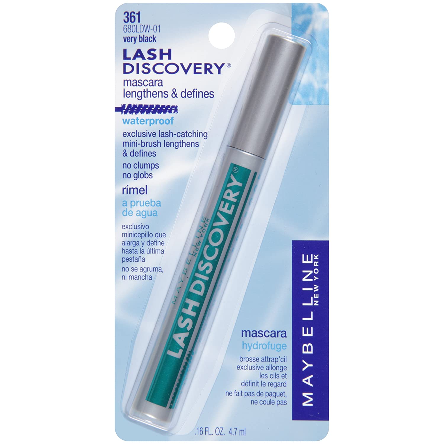 Maybelline New York Lash Discovery Waterproof Mascara, Very Black 361, 0.16 Fluid Ounce - Image 2